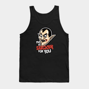 I'm a Sucker for You // Funny Vampire Halloween Tank Top